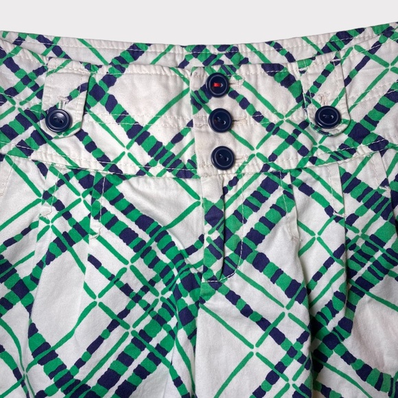 Anthropologie Womens hei hei Shorts Size 0 Multicolor Green White Geometric - Picture 2 of 16